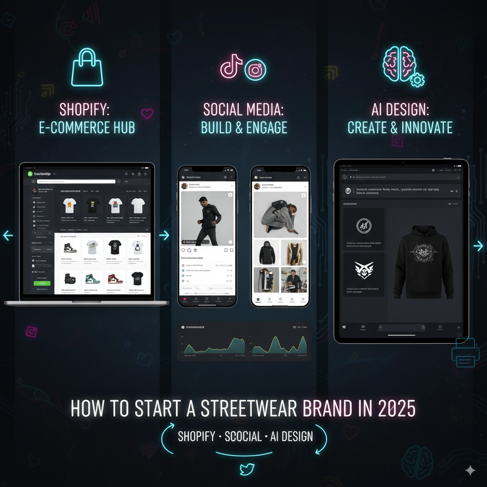 How to Start a Streetwear Brand in 2025: Shopify, Social Media, and AI Design