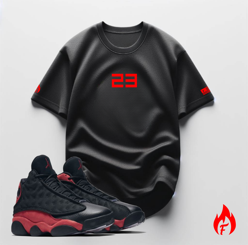 Black and red jordan shirt shop