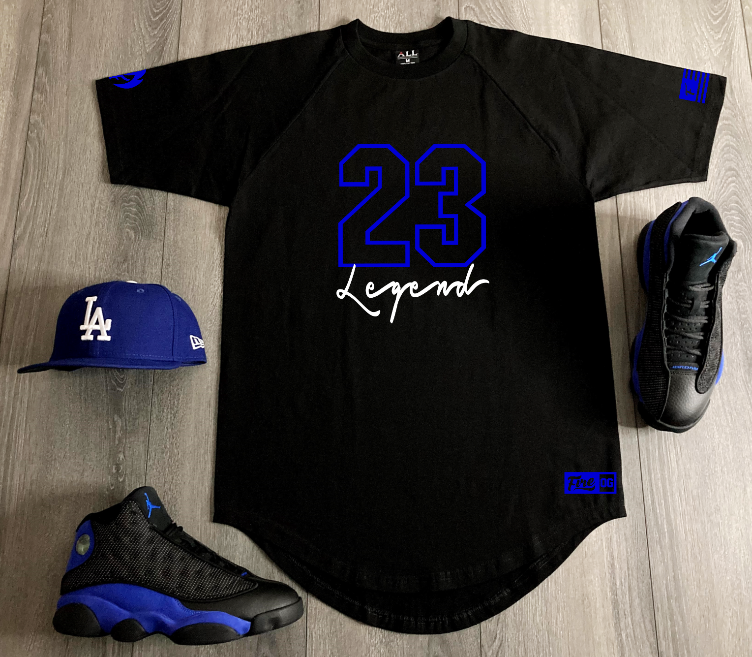 23 Legend Black 23 Legend Sneaker T-Shirt To Match Air Jordan Retro 13  Hyper Royal Men's Sneakerhead Tees – Threads On Fire