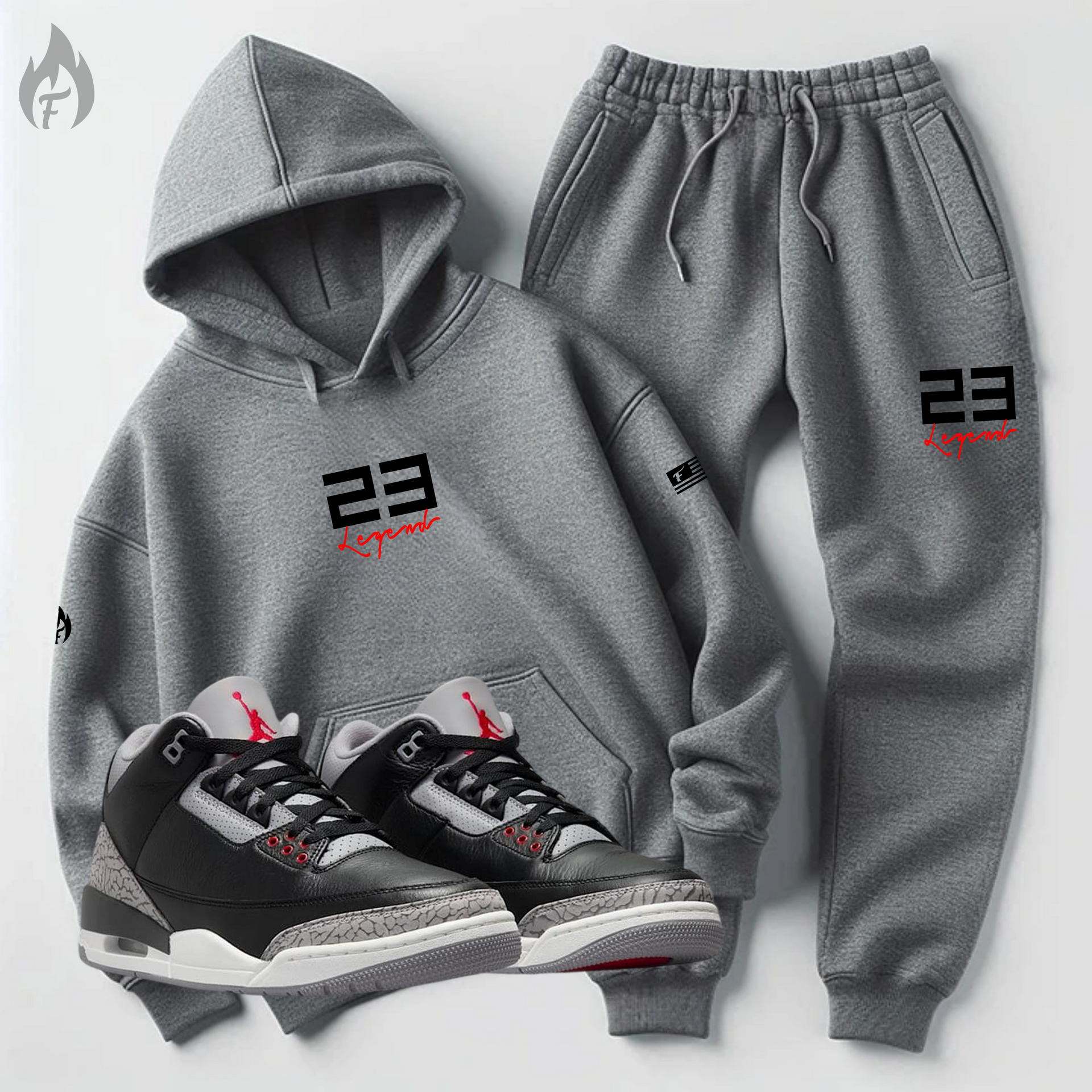 Men’s Streetwear Guide: Best Sweatsuit to Match Air Jordan 3 Black Cement