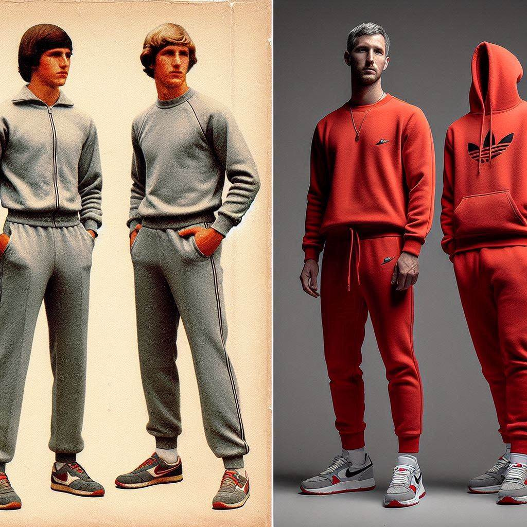 old school and modern men's sweatsuits