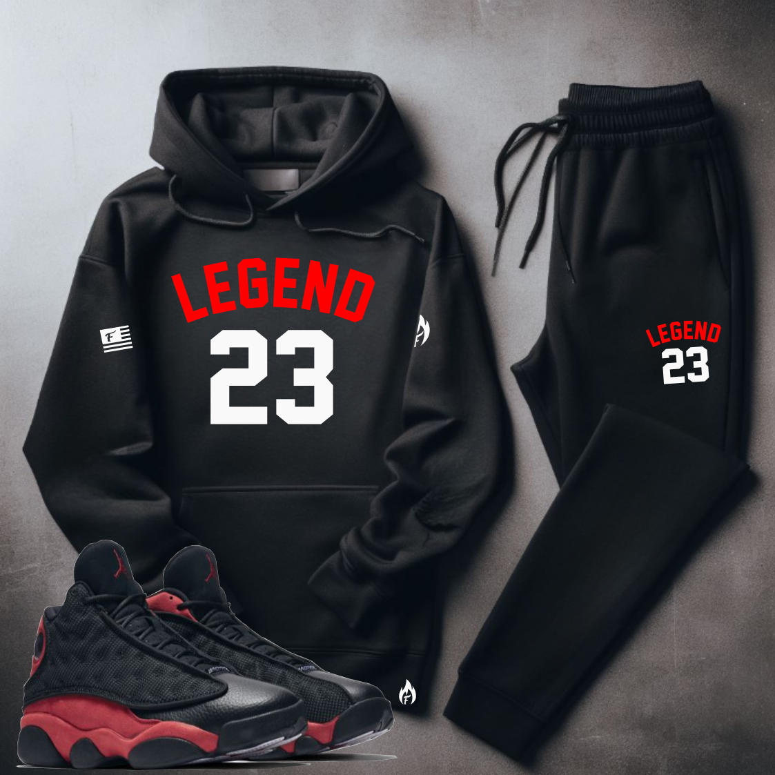 Men's sweatsuit to match Air Jordan 13 Bred