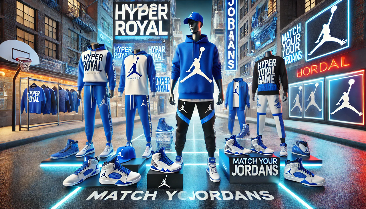 vivid blues of the iconic Jordan “Hyper Royal” colorway