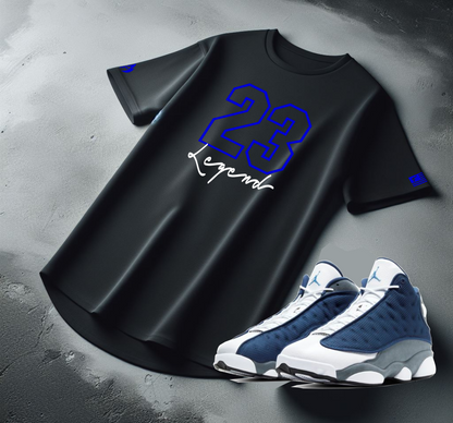 Men's 23 Legend Black Sneakerhead T-Shirt - Perfect Match for Air Jordan Retro 13 Flint Sneakers