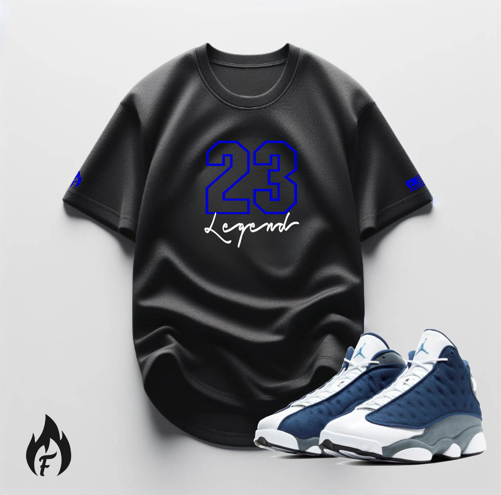 Men's 23 Legend Black Sneakerhead T-Shirt - Perfect Match for Air Jordan Retro 13 Flint Sneakers