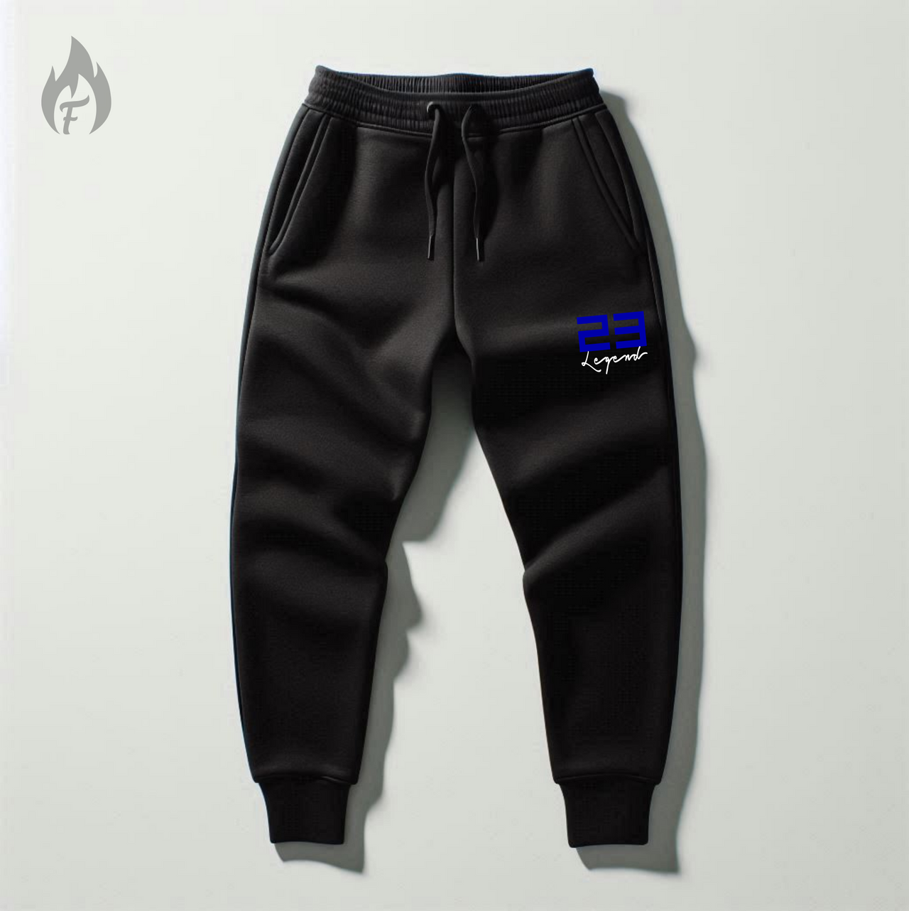 Men's "23 Legend" Graphic Sneakerhead Sweatsuit Inspired by Air Jordan 13 Retro Hyper Royal Blue Black Hoodie Joggers Set