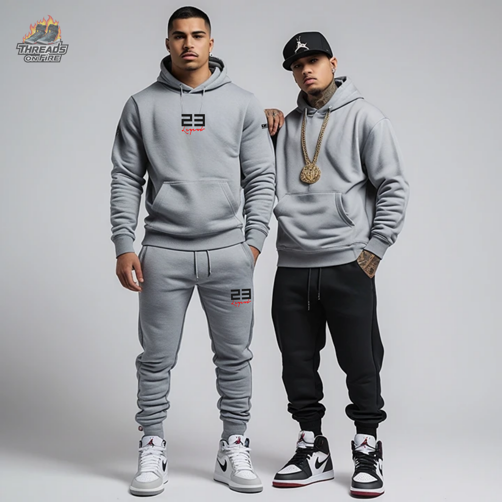 23 Legend Grey Hoodie Joggers Set