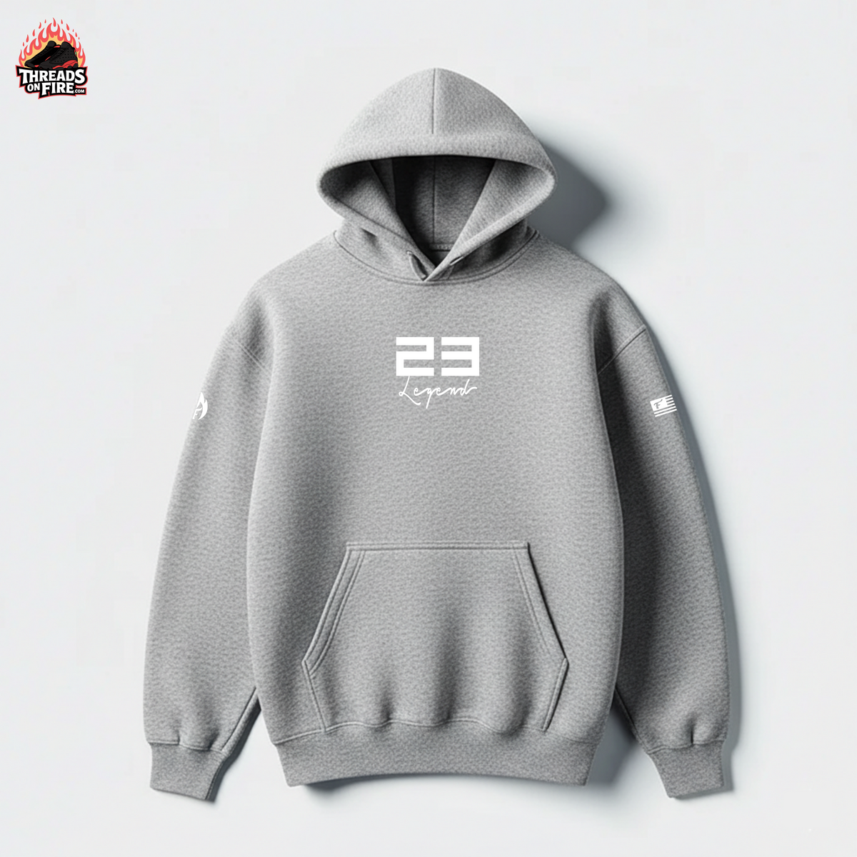 Grey 23 Legend Graphic Air Jordan 11 Cool Grey Inspired Sneaker Sweatsuit for Men Matching Hoodie and Joggers Set