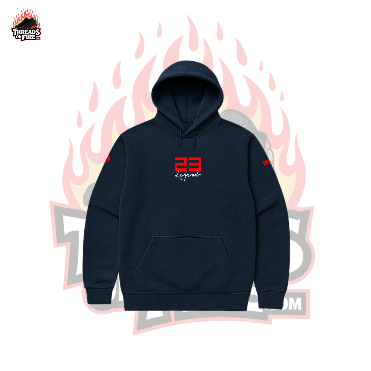 Men's 23 Legend Navy Red Tracksuit Hoodie & Joggers Sweatsuit To Match Air Jordan 13 Midnight Navy