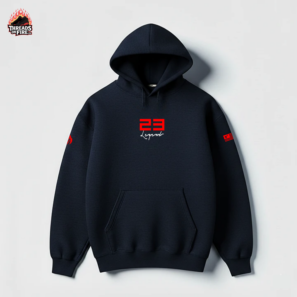 Men's 23 Legend Navy Red Tracksuit Hoodie & Joggers Sweatsuit To Match Air Jordan 13 Midnight Navy
