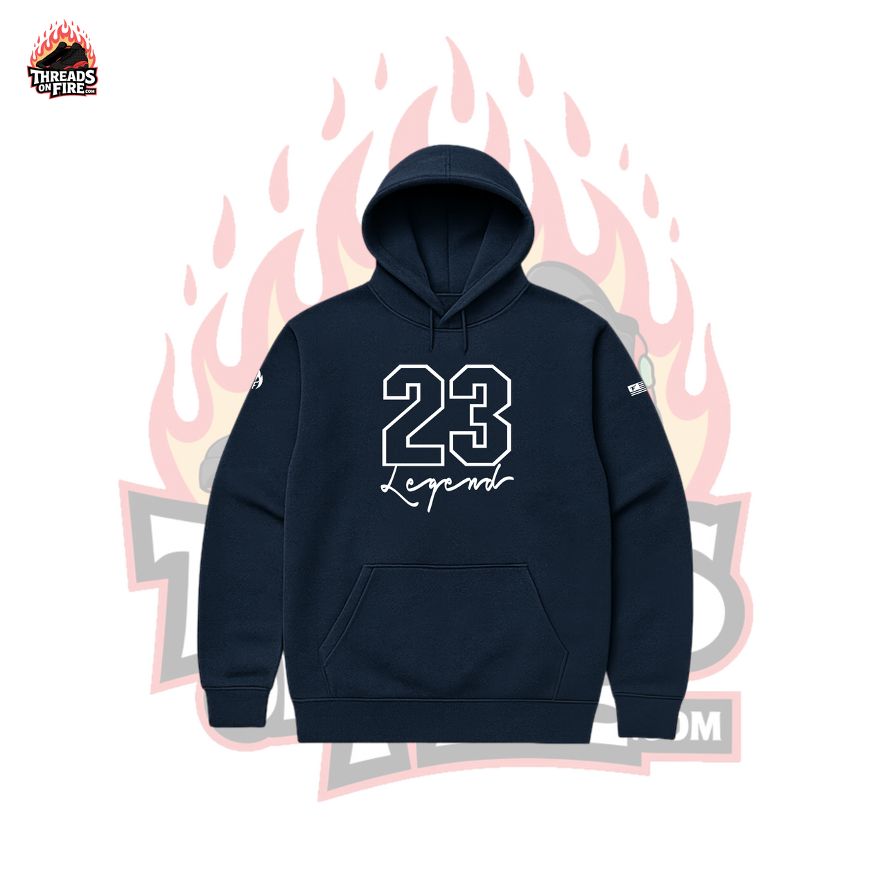 Men's Navy Blue Sweatsuit 23 Legend Hoodie & Joggers To Match Air Jordan 4 Navy White