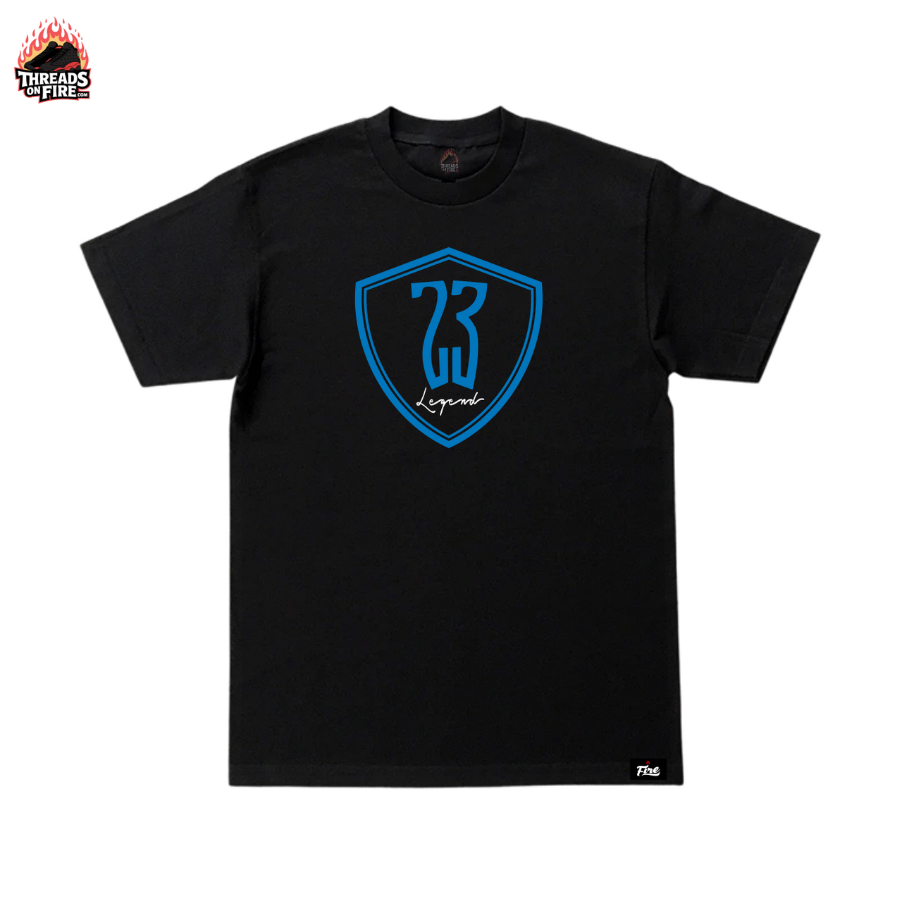 Men's Black T-Shirt '23' Sneaker Fashion Tee To Match Air Jordan 11 Gamma Blue