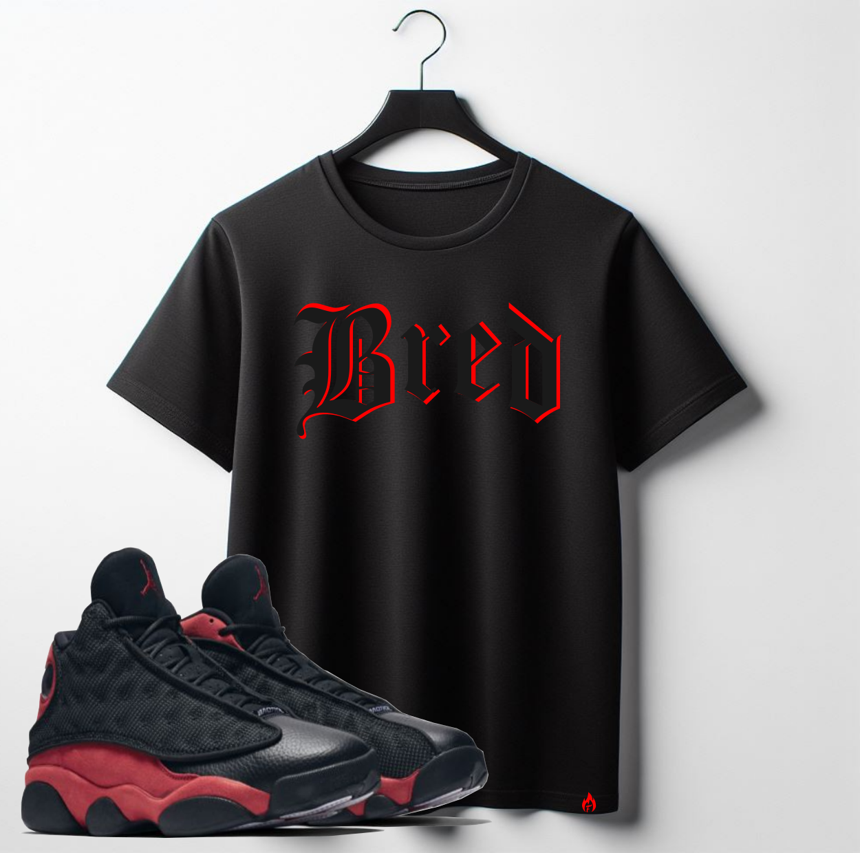 Sneaker T-Shirt To Match Jordan 13 Bred Men's Black Tees Streetwear Sneakerhead Shirts