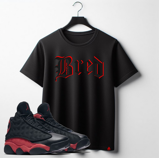 Sneaker T-Shirt To Match Jordan 13 Bred Men's Black Tees Streetwear Sneakerhead Shirts