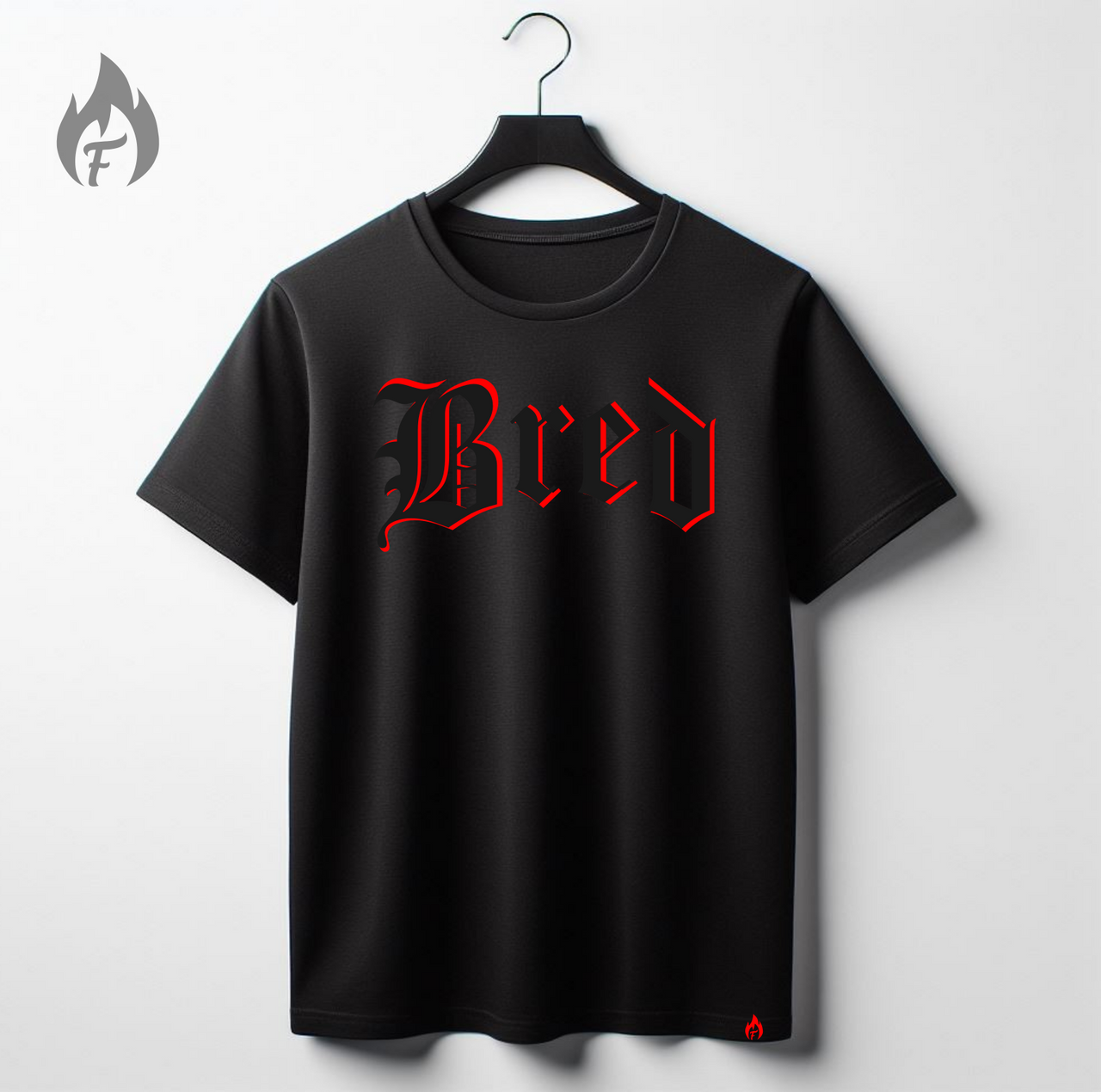 Bred T-Shirt To Match Air Jordan 4 Bred Re-Imagined Men's Black Red Sneaker Tees
