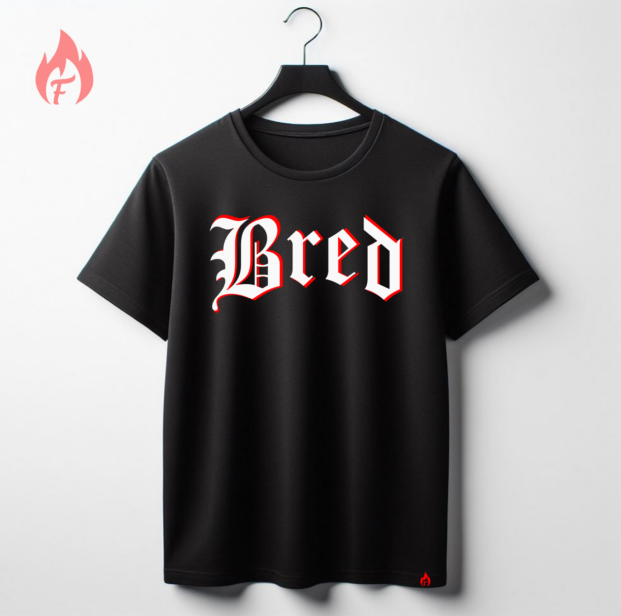 Men's Bred T-Shirt To Match Air Jordan 4 Bred Re-Imagined Black Red Sneaker Matching Tees