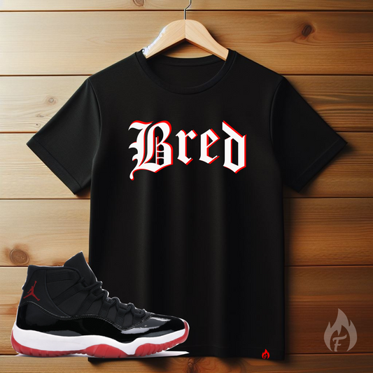Sneaker T-Shirt To Match Jordan 11 Bred Men's Streetwear Sneakerhead Tees