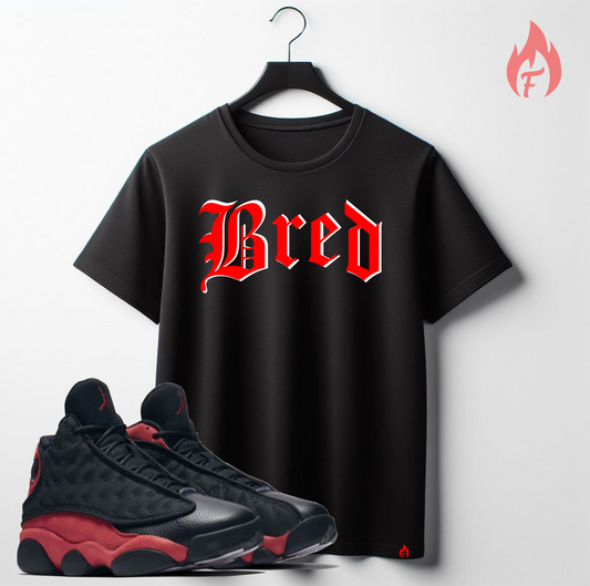Black "Bred" T-Shirt To Match Air Jordan 4 Bred Re-Imagined Men's Streetwear Tees