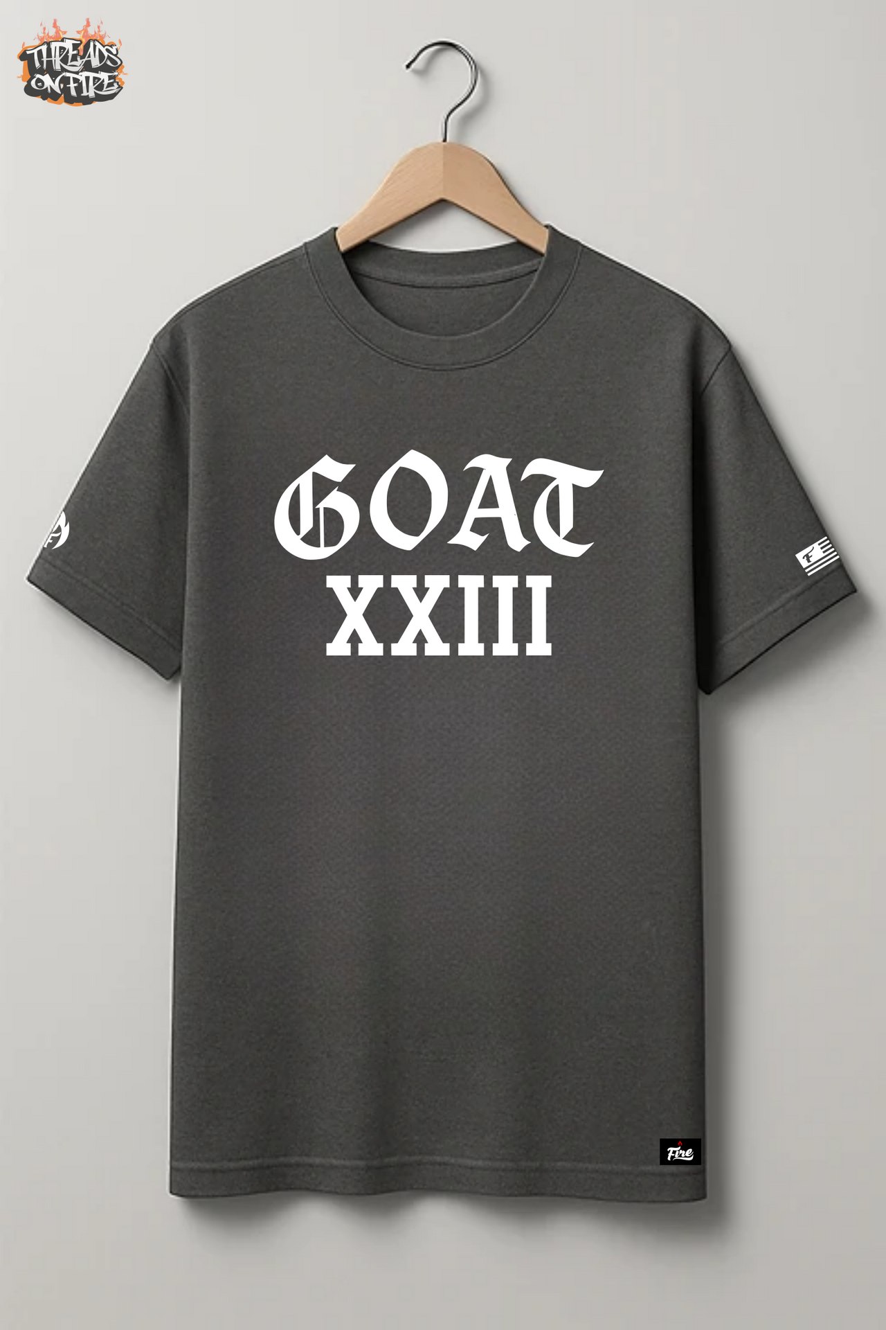GOAT XXIII Stone Wash Tee – Sneaker Matching Jordan Shirt | Men's Goat 23 Black Stone Wash T-Shirt