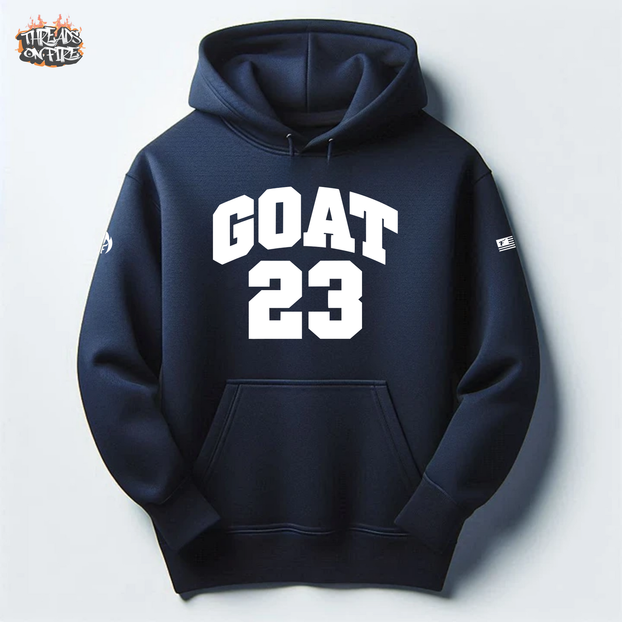 Men's GOAT 23 Navy Sweatsuit – Navy Blue Hoodie & Joggers Set To Match Jordan 4 White Cement