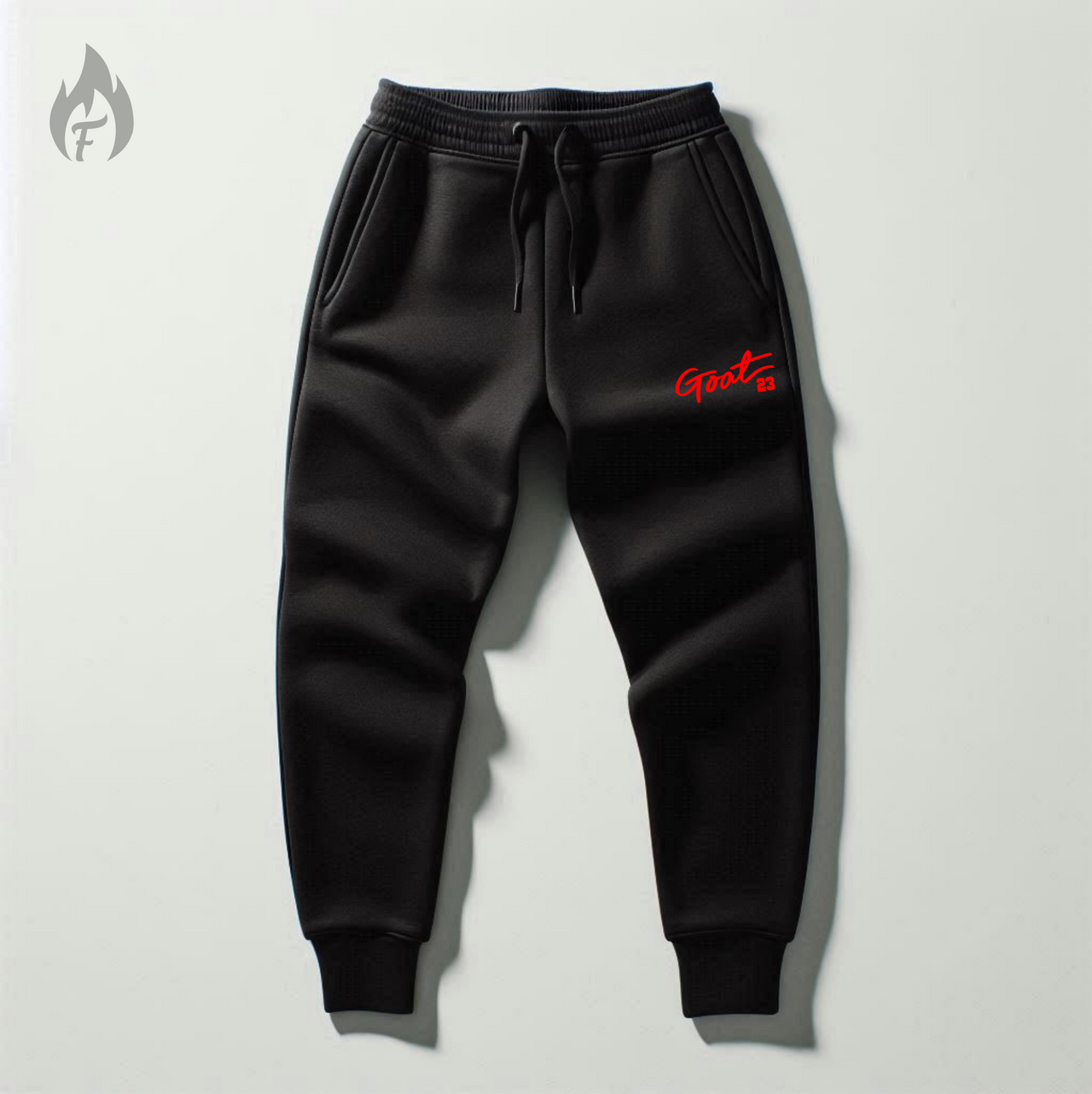 Men's "GOAT 23" Sneaker Sweatsuit Black and Red To Match Air Jordan 13 Retro Bred Hoodie Joggers Set