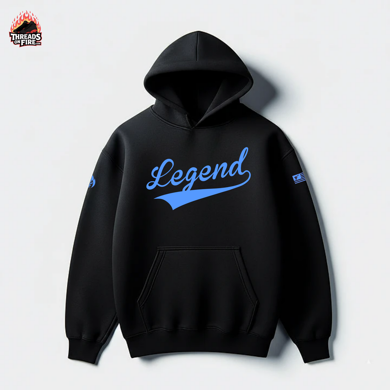 Men's Black Hoodie Legend Streetwear Sweatshirt To Match Air Jordan Retro 11 Gamma