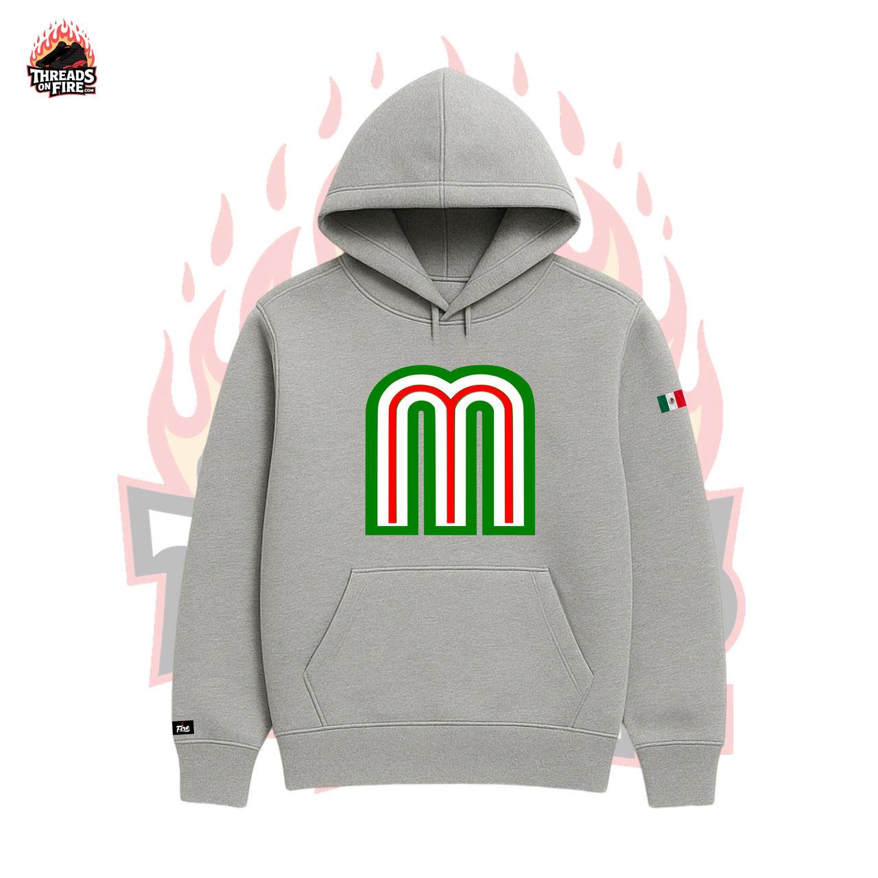 Men's MEXICO 'M' Grey Hoodie Joggers Sweatsuit To Match Air Jordan 3 EL Vuelo