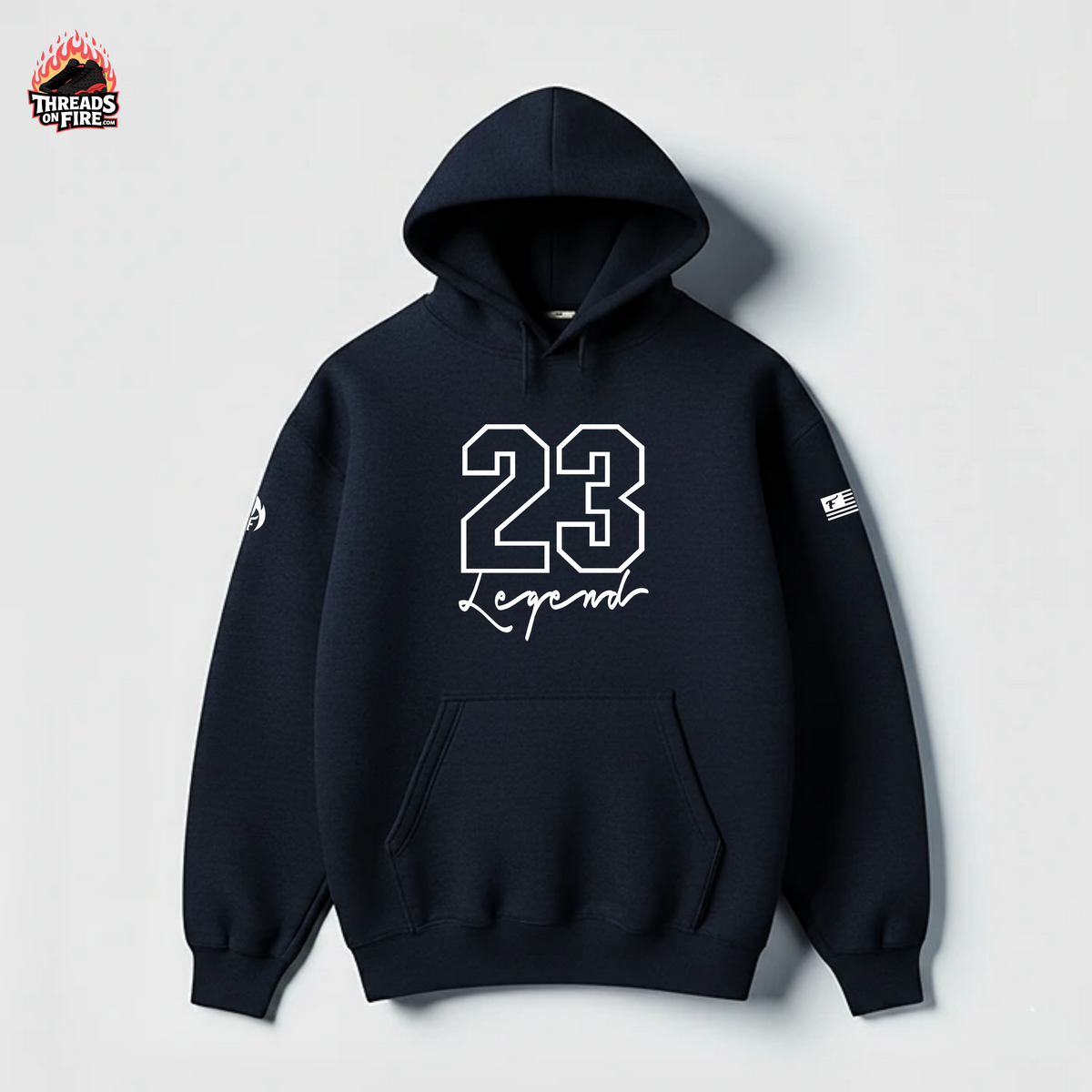 Men's Navy Blue Hoodie & Joggers Sweatsuit To Match Air Jordan 13 Midnight Navy 23 Legend Tracksuit