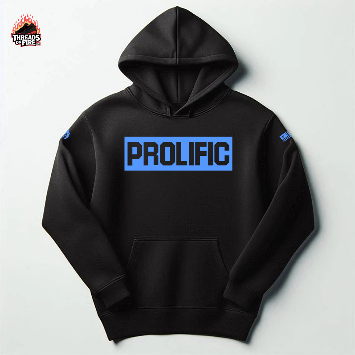 Men's Black Sky Blue Hoodie Joggers PROLIFIC Sweatsuit – Matches Jordan 11 Gamma