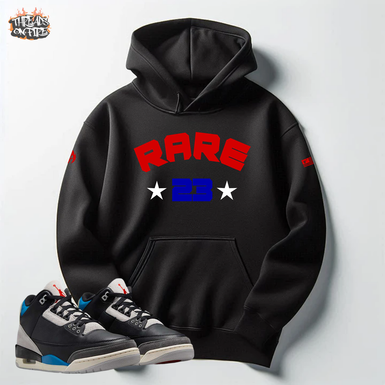 Men's 'Rare Air' Black Sweatsuit – Black Hoodie & Joggers Set To Match Air Jordan 3 Rare Air