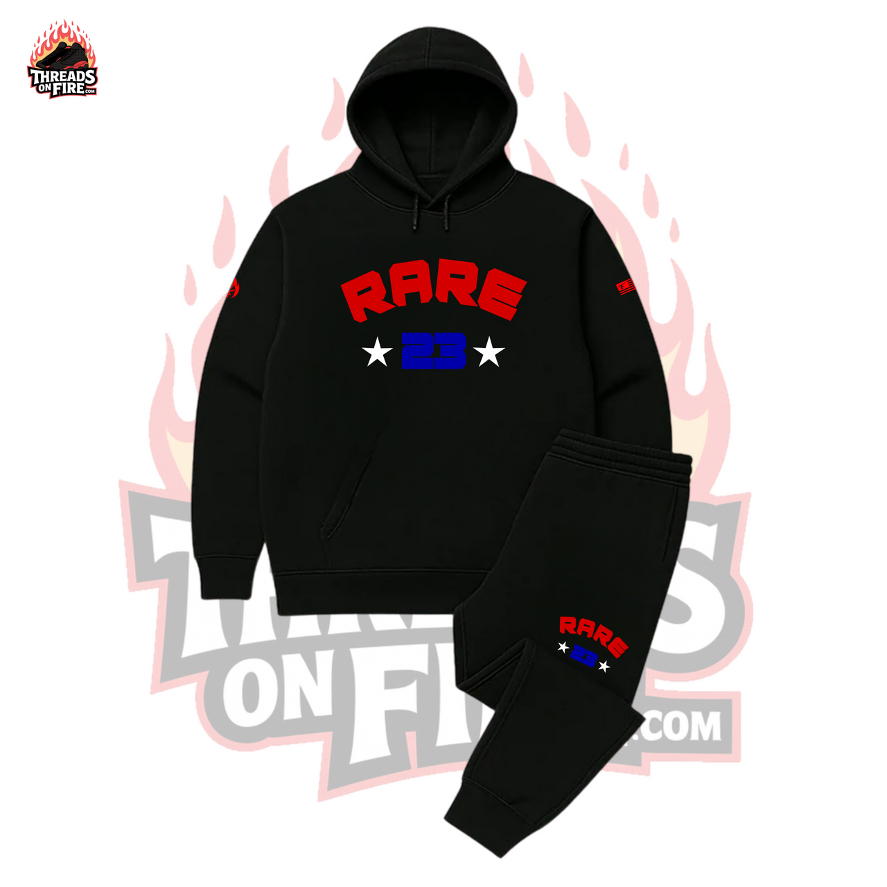 Men's 'Rare Air' Black Sweatsuit – Black Hoodie & Joggers Set To Match Air Jordan 3 Rare Air