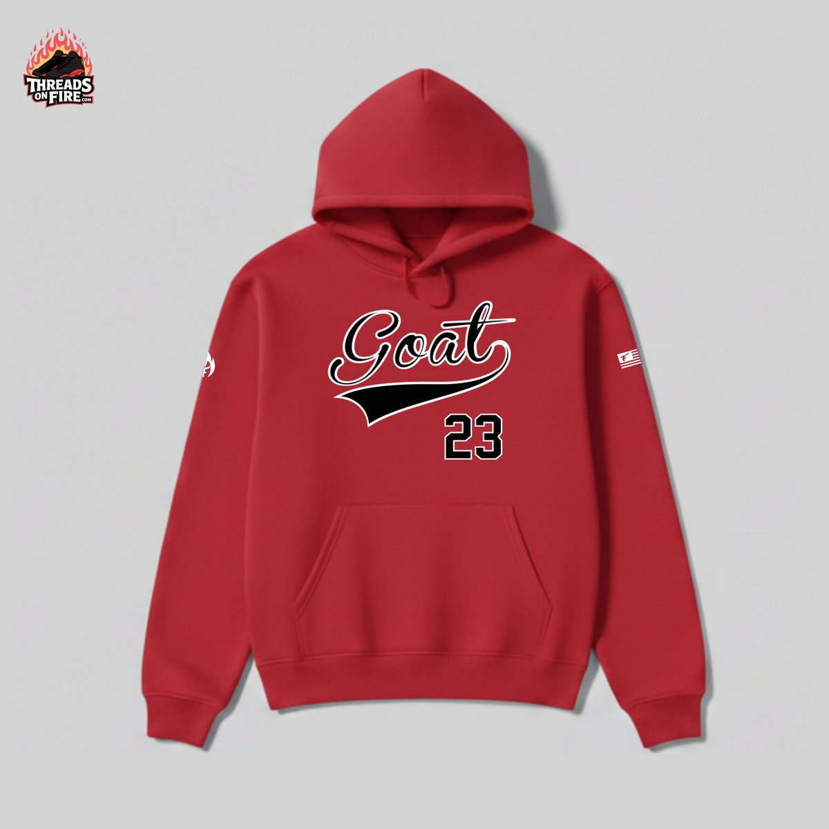 The GOAT #23 Red Hoodie Vintage Retro 90s Basketball Sweatshirt Hoodie To Match Air Jordan 1 Chicago