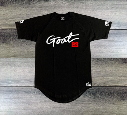 Goat 23 T-Shirt To Match Air Jordan Retro 13 Bred Black Red Sneaker Tees