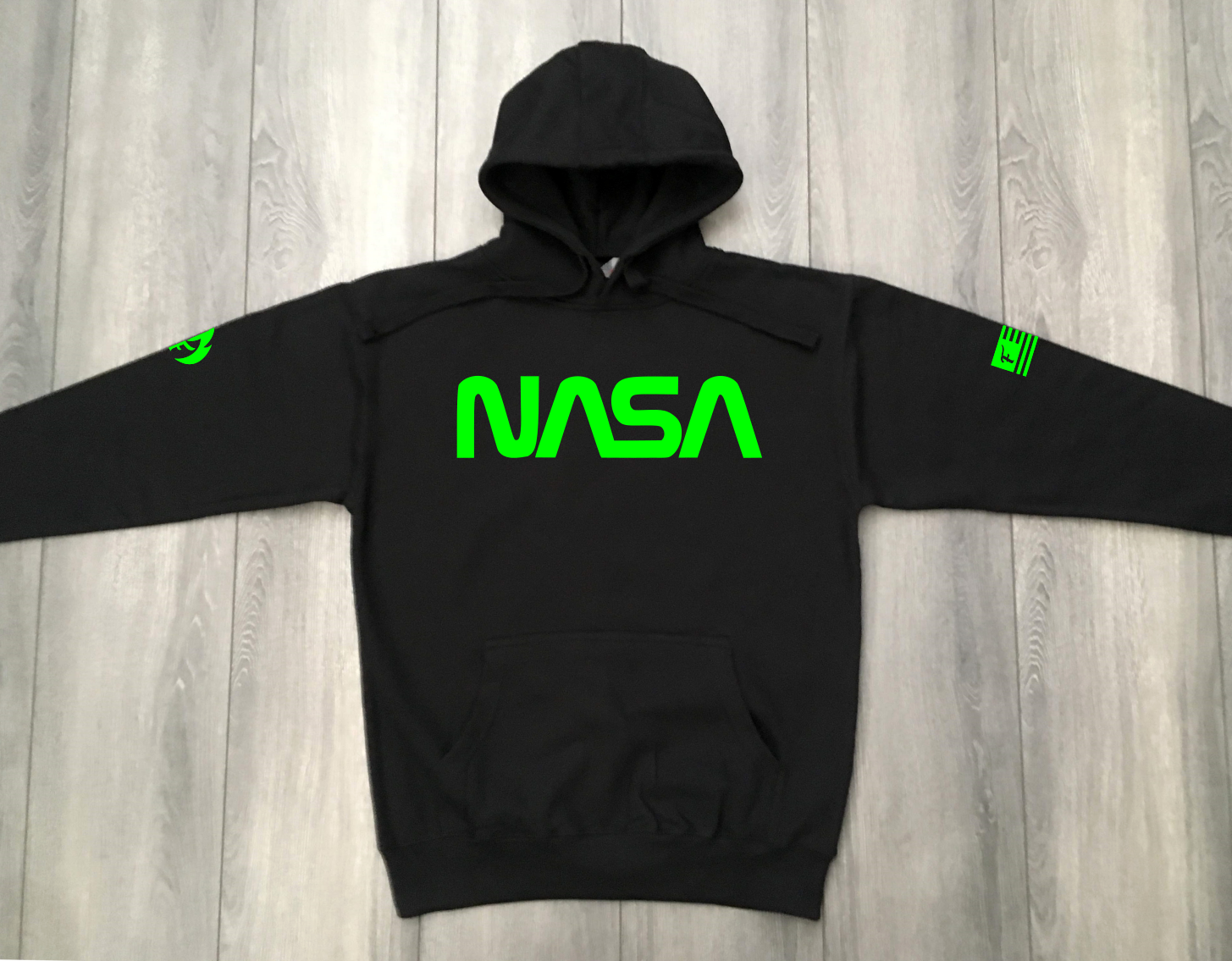 Black and online neon green sweatshirt